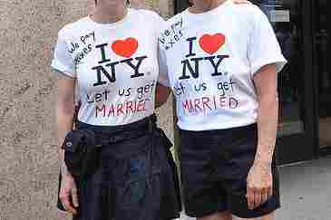 Two supporters of marriage equality at the '09 Gay Pride Parade